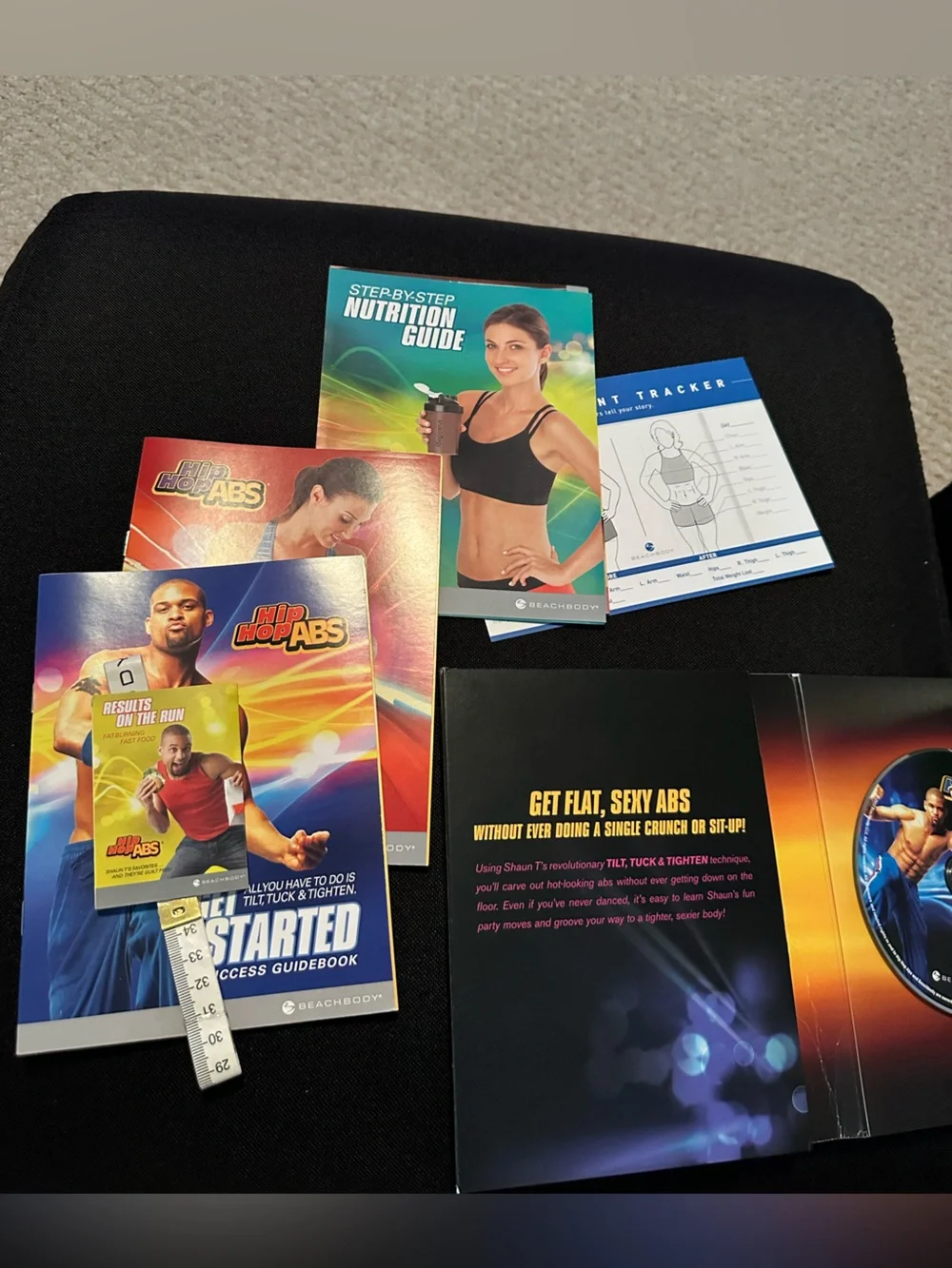 Beachbody Hip Hop Abs DVDs - Black and Blue Cover Art